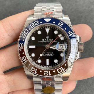 Replica Rolex GMT-Master II 116719BLRO Noob Factory Factory 1:1 Best Edition, Stainless Steel 904L, Blue & Red Ceramic Bezel, Black Dial, Stainless Steel 904L Bracelet, SWISS ETA 3285 Automatic Movement