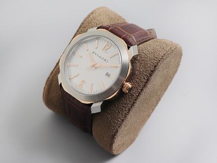 Replica Bvlgari Octo Solotempo 101964 The Best BV Factory Silver with Rose gold and White Dial Swiss BVL193