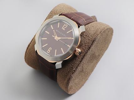 Replica Bvlgari Octo Solotempo 101964 The Best BV Factory Silver with Rose gold and Brown Dial Swiss BVL193