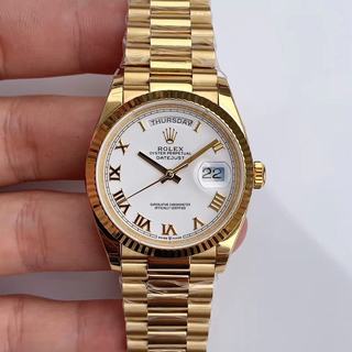 Replica Rolex Day-Date 36mm 128238 EW Factory Yellow Gold White Dial Swiss 3255