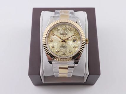Replica Rolex Datejust II 41MM 126333 WWF Factory SS 904L & 18K Yellow Wrapped Gold Champagne Rolex Dial Swiss 3135