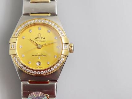 Replica Omega Constellation 123.25.38.21.58.001 29MM SSS Factory 1:1 best edition, Two-Tone Stainless Steel & Yellow Gold Champagne Dial Swiss 8700