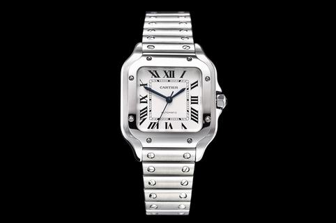 Replica Cartier Santos De Cartier WSSA0009 GF Factory V2 40MM Maximum version Stainless Steel White Dial M9015