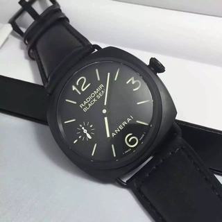 Replica Panerai Radiomir Black Seal PAM292 ZF Factory1:1 Best Edition, 45MM, Black Ceramic, Black Dial, Black Leather Strap, SWISS OP XI Manual Winding