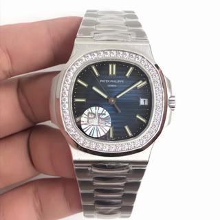 Replica Patek Philippe Nautilus 5711 RG PF 1:1 Best Edition Burnt Blue Dial Diamond Bezel on Bracelet A324 Clone