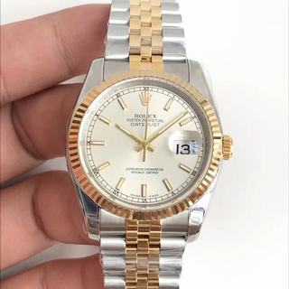 Replica Rolex Datejust 36MM 116233 Noob Factory AR V2 1:1 Best Edition, Stainless Steel, Yellow Gold Bezel, Silver Dial, Stainless Steel & Yellow Gold Bracelet, SWISS Rolex 3135 Automatic Movement