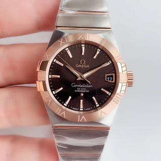 Replica Omega Constellation 123.20.38.21.13.001 VS Factory 1:1 Best Edition, 38MM, Stainless Steel, Rose Gold Bezel, Chocolate Dial, Stainless Steel & Rose Gold Bracelet, SWISS Omega 8500 Automatic Movement