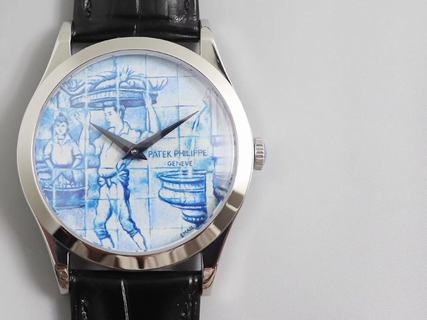 Replica Patek Philippe Calatrava limited edition 5089G-062 (The Porter) FL Factory 1:1Maximum version Miniature Paintings on Enamel Selfwinding 240 Movement