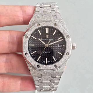 Replica Audemars Piguet Royal Oak Frosted Gold In 37mm 1:1 best edition Swiss 3120 automatic