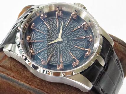 Replica Roger Dubuis Excalibur Knights Of The Round Table II RDDBEX0495 ZF Factory 1:1 Best Edition, Stainless Steel, Blue Dial, Black Leather Strap, M6T15 Automatic Movement