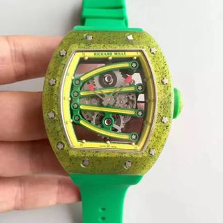 Replica Richard Mille RM 59-01 Tourbillon Yohan Blake Noob Factory V6F 1:1 Best Edition, Translucent Green Composite, Skeleton Green Dial, Green Rubber Strap, M9015 Automatic Movement