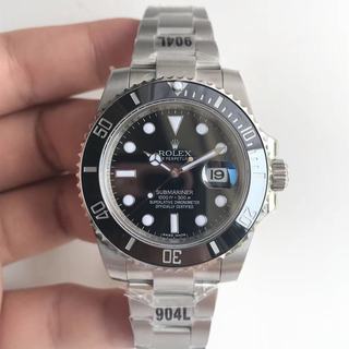 Replica Rolex Submariner Date 116610LN Noob Factory V9S 1:1 Best Edition, Stainless Steel 904L, Ceramic Bezel & Platinum Markers, Black Dial, Stainless Steel 904L Bracelet, SWISS Rolex 3135 Automatic Movement