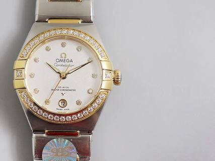 Replica Omega Constellation 123.55.38.20.99.001 29MM SSS Factory 1:1 best edition,Two-Tone Stainless Steel & Diamonds White Dial Swiss 8700