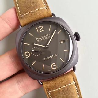 Replica Panerai Radiomir Composite Black Seal 3 Days PAM505 VS Factory V2 1:1 Best Edition, Brown Titanium, Brown Dial, Brown Leather Strap, SWISS P9000 Automatic Movement