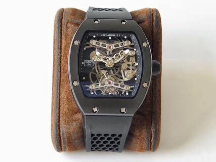 Replica Richard Mille RM027Tourbillon EUR Factory1:1 Best Edition, Swiss Aviation titanium Black Rubber Strap, SWISS Tourbillon Manual Winding