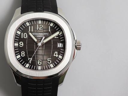 Replica Patek Philippe Aquanaut Jumbo 5167A-001 ZF Factory 1:1 Best Edition, Stainless Steel, Brown Dial, Black Rubber Strap, SWISS Patek Philippe 324SC Automatic Movement