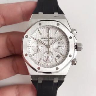 Replica Audemars Piguet Royal Oak Chronograph 26331 BF Factory 1:1 Best Edition, Chronograph, 41MM, Stainless Steel, Silver Dial, Black Rubber Strap , SWISS ETA 7750 Automatic Movement