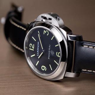 Replica Panerai Luminor Base Blue Logo 3 days Acciaio PAM774 XF Factory 1:1 Best Edition, 44MM, Stainless Steel, Black Dial, Grey Nylon Strap, A6498 Manual Winding Movement