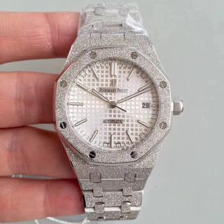 Replica Audemars Piguet Royal Oak Frosted Gold In 37mm 1:1 best edition Swiss 3120 automatic