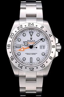 Swiss Rolex Explorer Stainless Steel White Dial Tachymeter Bezel