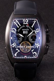 Franck Muller Casablanca Black Rubber Strap Black Dial 80284