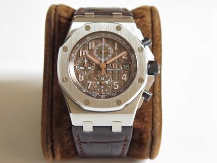 Replica Audemars Piguet Royal Oak Offshore Chronograph 2018 SIHH 26470 JF Factory V2 SS Brown Dial Swiss 3126