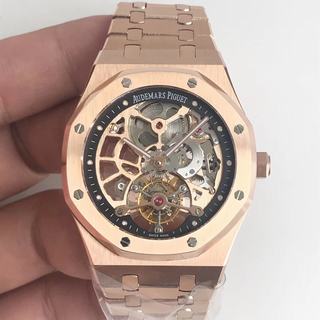 Replica Audemars Piguet Royal Oak Tourbillon Extra-Plate Squelette 26518 1:1 Best Edition, 41MM, Rose Gold, Black Skeleton Dial, Rose Gold Bracelet, SWISS Audemars Piguet 2924 Manual Winding