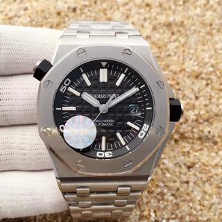 Replica Audemars Piguet Royal Oak Offshore Diver 15710 Diver A2824 JF Factory 1:1 Best Edition On SS Bracelet (+$30 to get extra Rubber Strap )