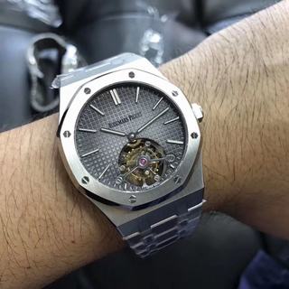 Replica Audemars Piguet Royal Oak Tourbillon Extra Thin 26510 JF Factory 1:1 Best Edition, 41MM, Stainless Steel, Anthracite Dial, Stainless Steel Bracelet, SWISS Tourbillon Manual Winding