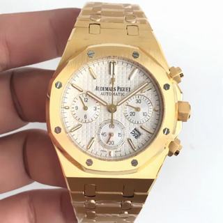 Replica Audemars Piguet Royal Oak Chronograph 26331 BF Factory Factory 1:1 Best Edition, Chronograph, 41MM, Yellow Gold, Silver Dial & Silver Subdials, Stainless Steel Bracelet, SWISS ETA 7750 Automatic Movement