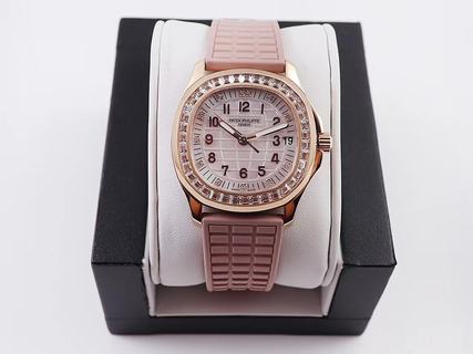 Replica Patek Philippe Aquanaut Ladies 5072R PPF Factory Rose Gold & Diamond Mother Pearl Dial Swiss 324SC