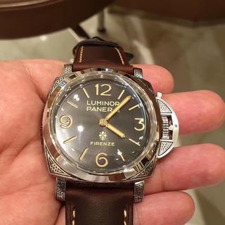 Replica Panerai Luminor Firenze 1950 3 Days PAM972 V9 Factory 1:1 Best Edition, Stainless Steel, Black Dial, Brown Leather Strap, SWISS Panerai P3000 Manual Winding