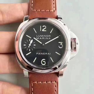 Replica Panerai Luminor Marina PAM 111 ZF Factory 1:1 Best Edition, 44MM, Stainless Steel, Black Dial, Brown Leather Strap, SWISS OP XI Manual Winding