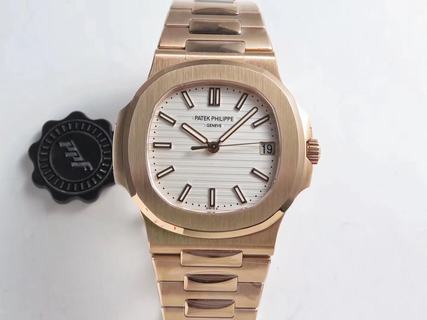 Replica Patek Philippe Nautilus 5711/1R PPF Factory V3 Rose Gold White Dial Swiss 324SC