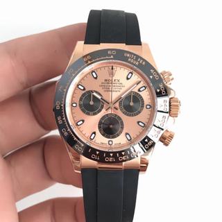 Replica Rolex Daytona Cosmograph 116515LN AR 1:1 Best Edition, 40MM, Rose Gold, Ceramic Bezel, Rose gold Black Dial, Black Rubber Strap (Free Extra Black Rubber Strap), SWISS Rolex 4130 Automatic Movement
