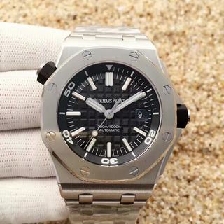 Replica Audemars Piguet Royal Oak Offshore Diver 15703 V9.5 JF 1:1 Best Edition Black Dial on SS Bracelet A2824