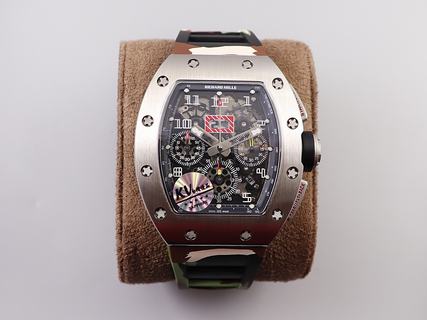 Replica Richard Mille RM011 Chrono KV Factory V3 Latest Maximum version SS Black Dial Swiss 7750