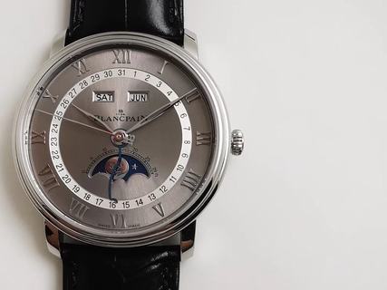 Blancpain Villeret 6654A-1127-55B OM factory 1:1 best edition, V2 Stainless Steel Grey Dial Swiss 6654,All functions are the same as the original!
