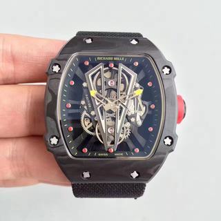 Replica Richard Mille RM27-03 Rafael Nadal Noob Factory KL 1:1 Best Edition, Forged Carbon, Black Skeleton Dial, Black Nylon Strap, M9015 Automatic Movement