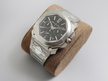 Replica Bvlgari Octo Finissimo Maserati 102116 The Best BV Factory 1:1 Replicaed Authentic SS Black Dial Swiss 7750