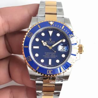 Replica Rolex Submariner Date 116613LB Noob Factory N V5S 1:1 Best Edition, Stainless Steel, Blue Ceramic Bezel, Blue Dial, Yellow Gold & Stainless Steel Bracelet, SWISS Rolex 2836-2 Automatic Movement
