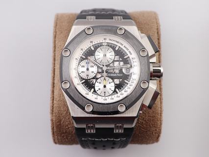 Replica Audemars Piguet Royal Oak Offshore Rubens Barrichello II 26078IO.OO.D001VS.01 JF Factory V2 Titanium Black Dial Swiss 3126