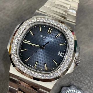 Replica Patek Philippe Nautilus 5711/1A The best PPF Factory V4 SS & Diamond Blue Dial Swiss 324SC (Free Box)