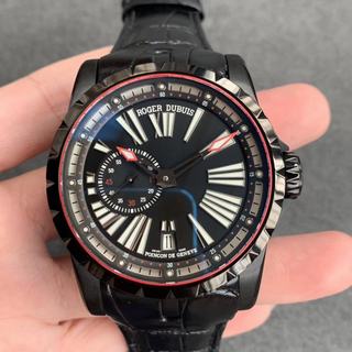 Replica Roger Dubuis Excalibur DBEX0542 DLC TB Factory PVC Black Dial Swiss RD640