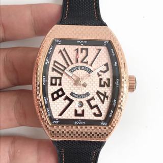 Replica Franck Muller Vanguard V45 ABF Factory 1:1 Best Edition, Rose Gold, Rose Gold Dial, Grey Nylon Strap, SWISS ETA 2824-2 Automatic Movement