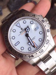 Replica Rolex EXPLORER II Noob factory 1:1 Best Edition, 316L Stainless Steel, white Dial, NEW Rolex Stainless Steel Bracelet, SWISS Rolex 2836 Automatic Movement