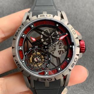 Replica Roger Dubuis Excalibur Spyder Skeleton Flying Tourbillon RDDBEX0479 SIHH2015 JB Factory 1:1 best edition,Titanium alloy Black Dial Swiss RD505