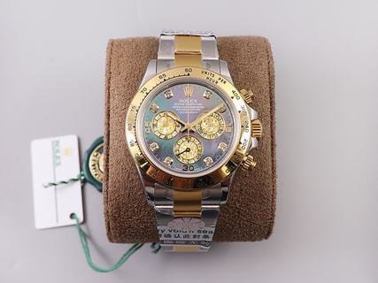 Replica Rolex Daytona 116503 SS/Yellow Gold BL Factory Best Edition Blue Mother Peal Dial on SS/Yellow Gold Bracelet A4130