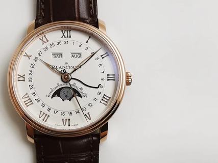 Blancpain Villeret 6654A-1127-55B OM Factory 1:1 best edition, Rose Gold White Dial Swiss 6654,All functions are the same as the original!