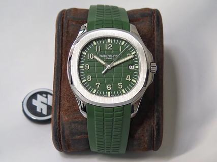 Replica Patek Philippe Aquanaut Jumbo 5167A-001 ZF Factory 1:1 Best Edition, Stainless Steel, Green Dial, Green Rubber Strap, SWISS Patek Philippe 324SC Automatic Movement